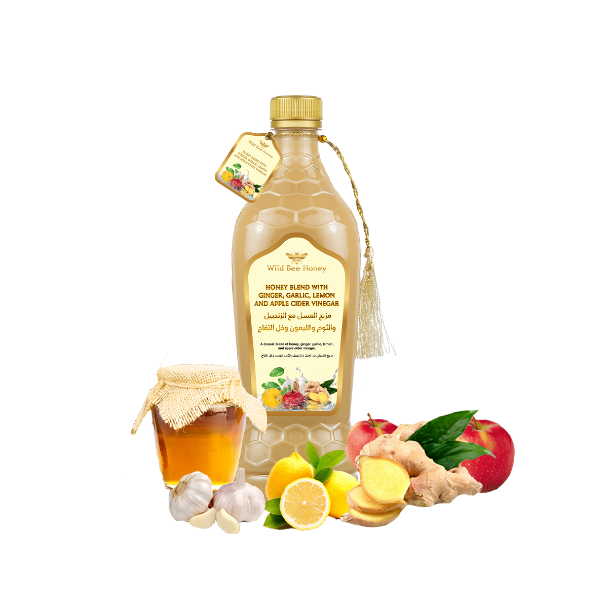 Honey Blend with Ginger, Garlic, Lemon and Apple Cider Vinegar Honey Blend with Ginger, Garlic, Lemon and Apple Cider Vinegar