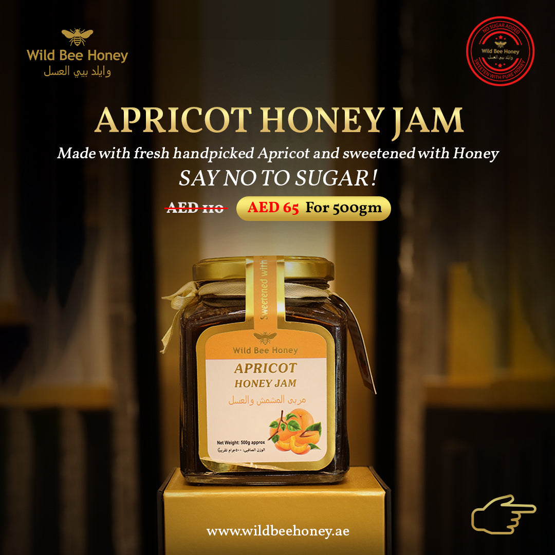 Apricot Honey Jam Wild bee honey