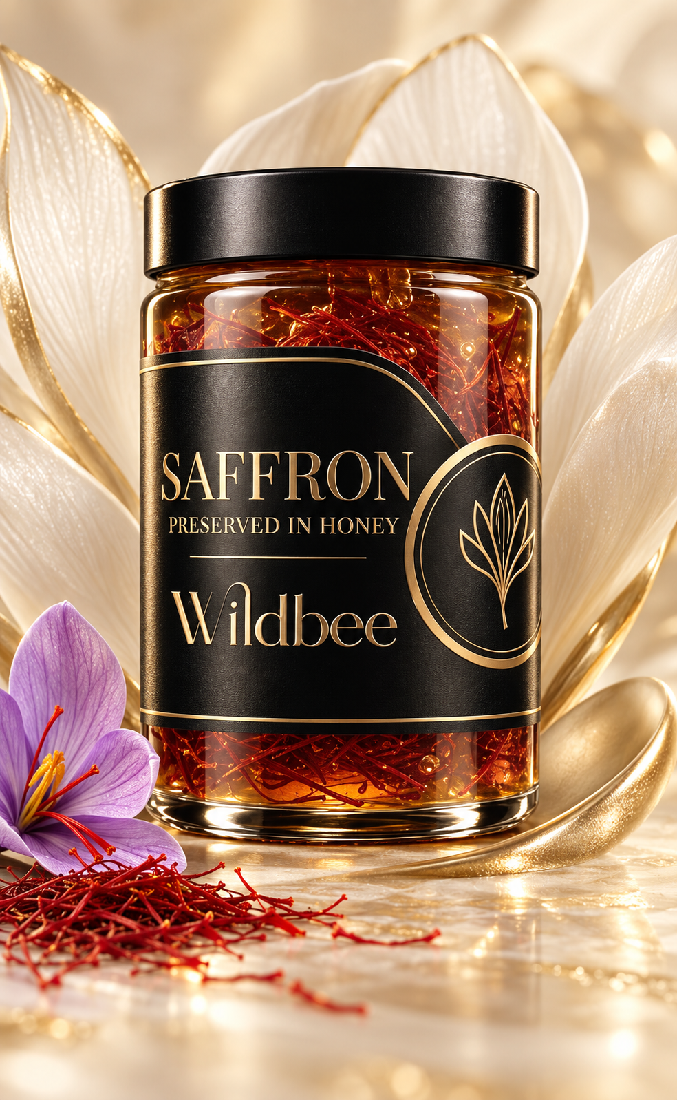 Saffron Preserved in Honey jar